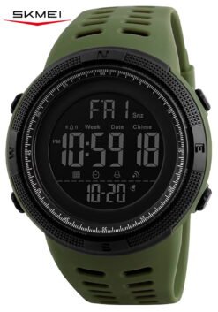 SKMEI Men's Watch Waterproof Digital Sport Watch  Military Digital Watches for men Alarm Back Light Classic Large Face Watch Army Green