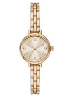 Time & Tru Women's Wrist Watch: Gold Tone Bracelet Watch (FMDOTT076)