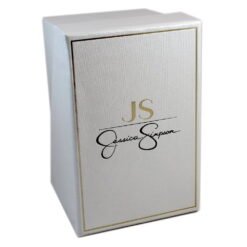 Alternative view of Jessica Simpson 36mm Gunmetal Tone Crystal Accent Mettalized Bezel Black Strap Ladies Watch