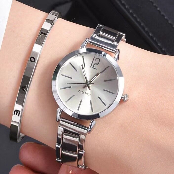2pcs set watch luxury women simple dial hollow strap fashion gold bracelet quartz wristwatch student ladies watches reloj mujer 2pcs set watch luxury women simple dial hollow strap fashion gold bracelet quartz wristwatch student ladies watches reloj mujer