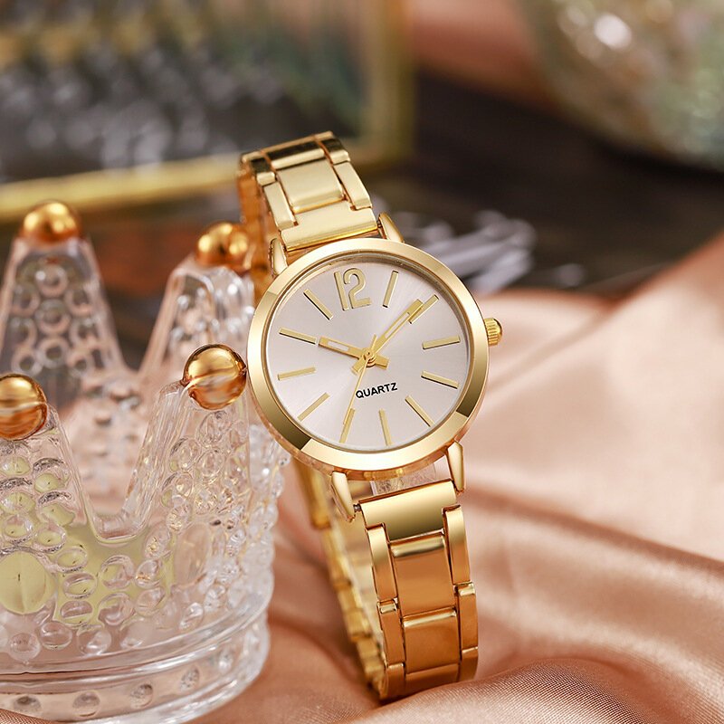 2pcs set watch luxury women simple dial hollow strap fashion gold bracelet quartz wristwatch student ladies watches reloj mujer 2pcs set watch luxury women simple dial hollow strap fashion gold bracelet quartz wristwatch student ladies watches reloj mujer