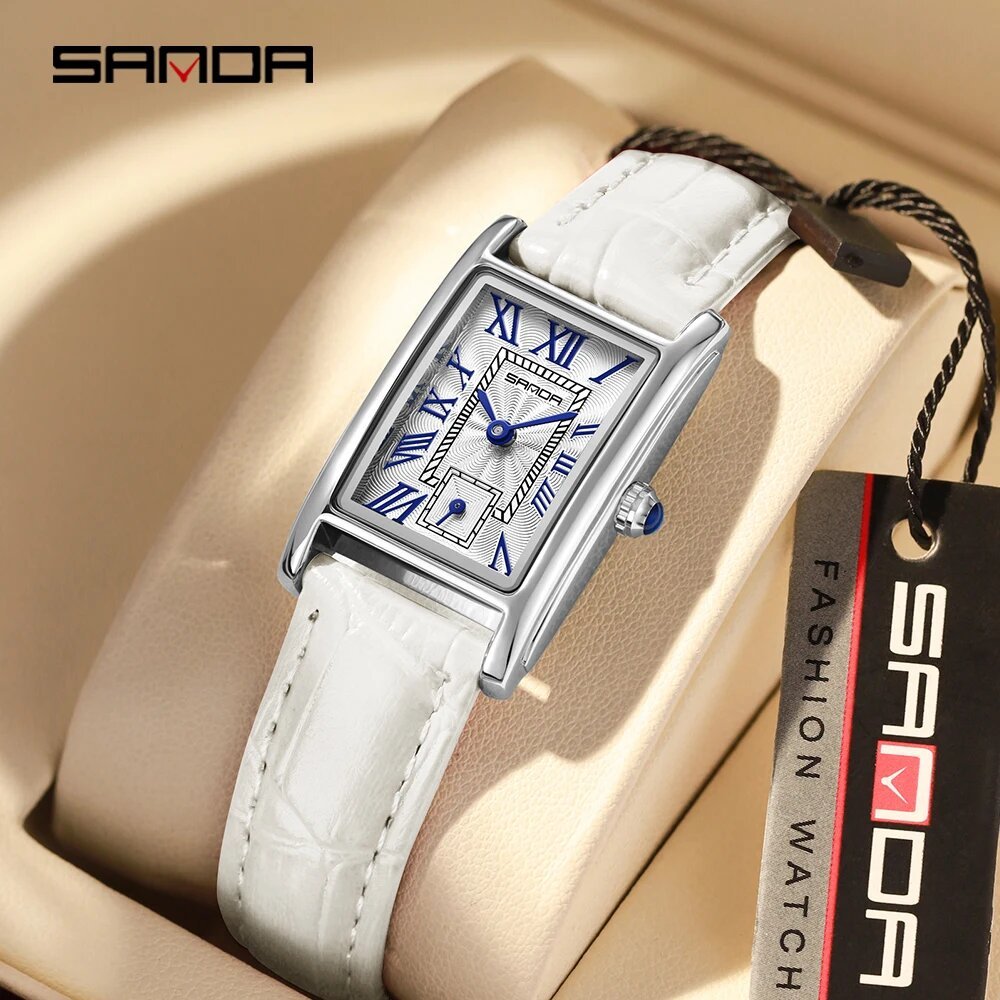 sanda 1116 women's quartz watch red white fashion elegant rectangle waterproof pointer leather business ladies wristwatches sanda 1116 women's quartz watch red white fashion elegant rectangle waterproof pointer leather business ladies wristwatches