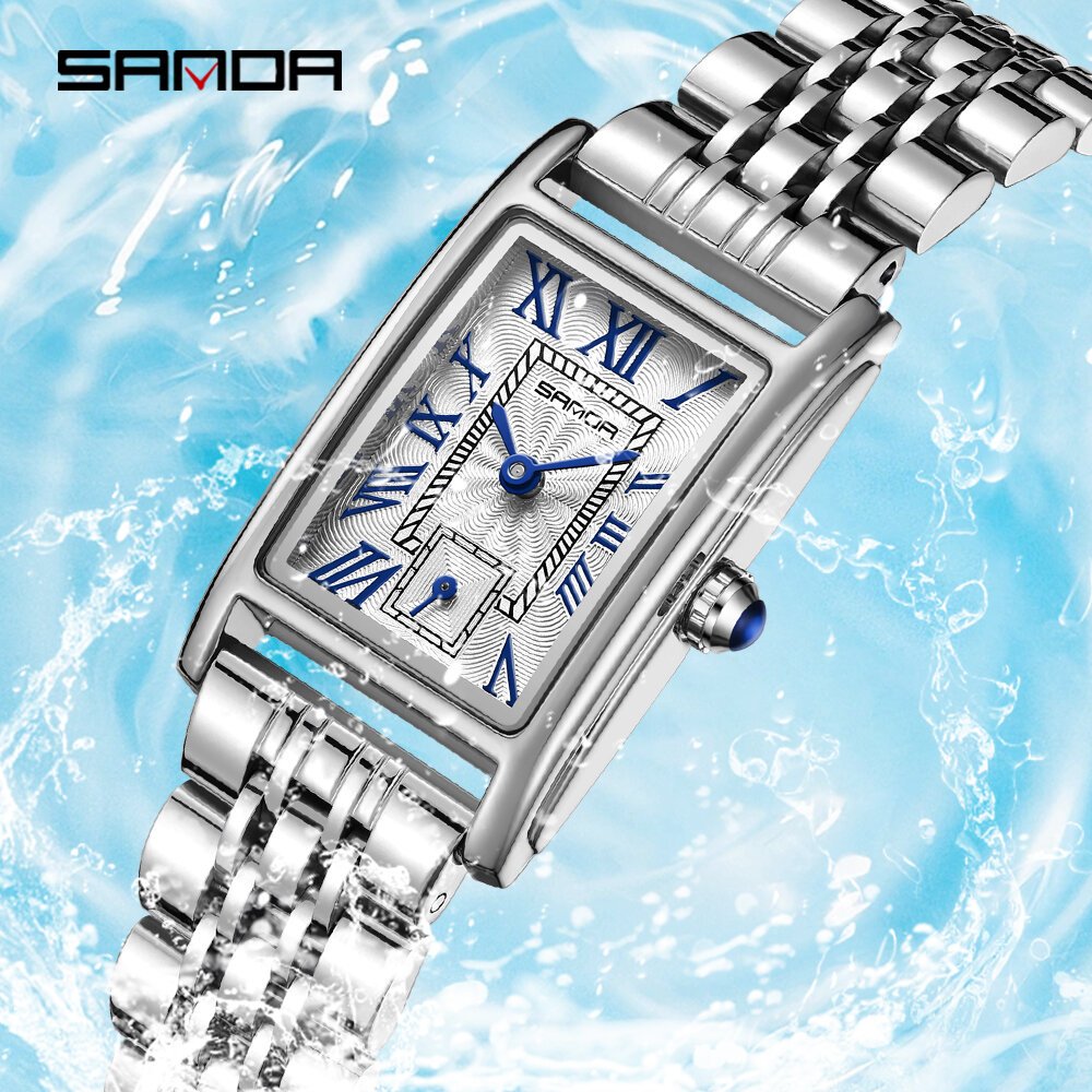 sanda 1116 women's quartz watch red white fashion elegant rectangle waterproof pointer leather business ladies wristwatches sanda 1116 women's quartz watch red white fashion elegant rectangle waterproof pointer leather business ladies wristwatches