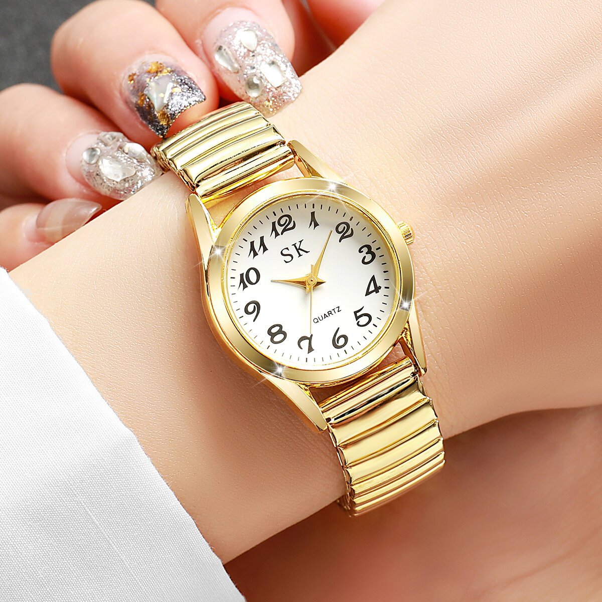 elegant small dial women watches fashion elastic strap quartz watch reloj mujer(without box) elegant small dial women watches fashion elastic strap quartz watch reloj mujer(without box)