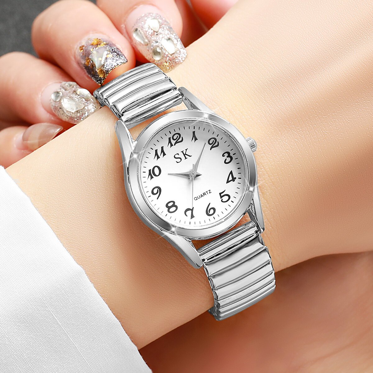 elegant small dial women watches fashion elastic strap quartz watch reloj mujer(without box) elegant small dial women watches fashion elastic strap quartz watch reloj mujer(without box)