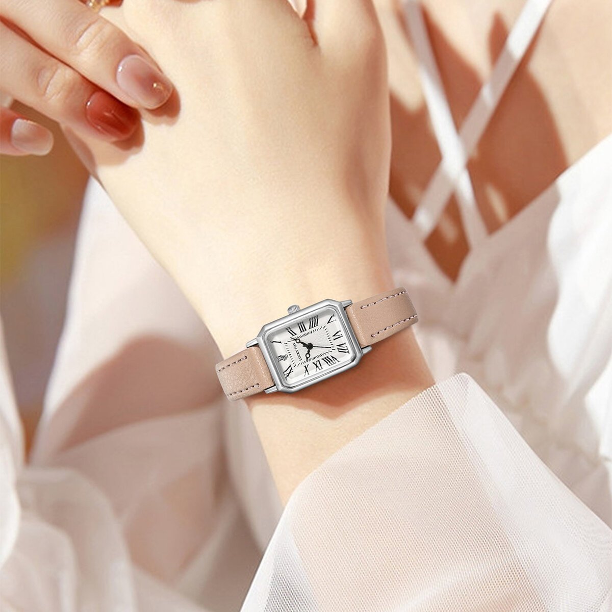 fashion rectangle quartz wrist watch for women luxury brand roman dial leather strap ladies watches clock fashion rectangle quartz wrist watch for women luxury brand roman dial leather strap ladies watches clock