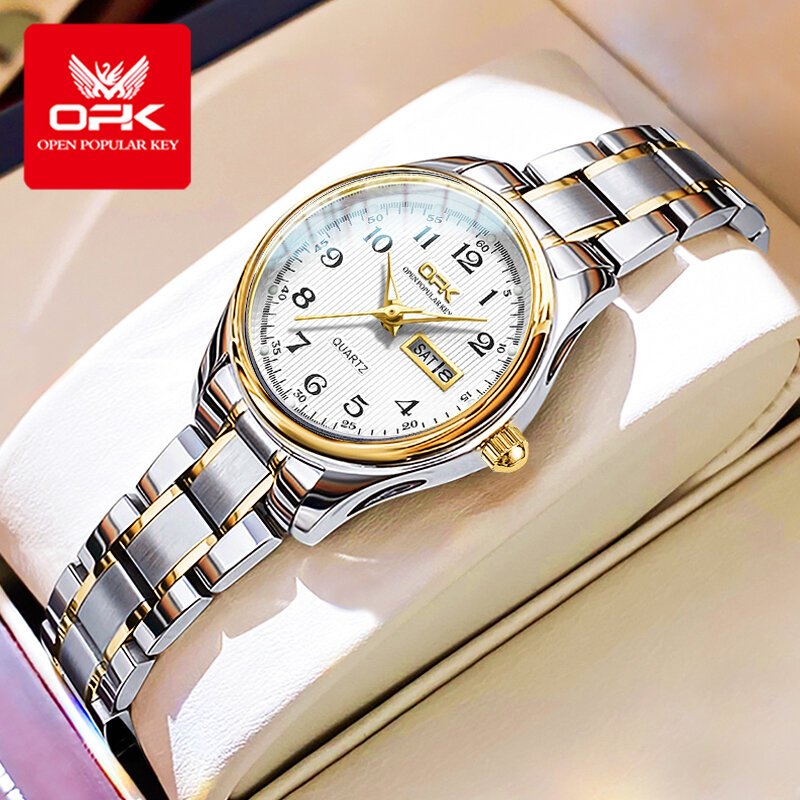opk 8110 watch for women quartz watch waterproof classic luxury brand ladies watch stainless steel strap watches reloj mujer