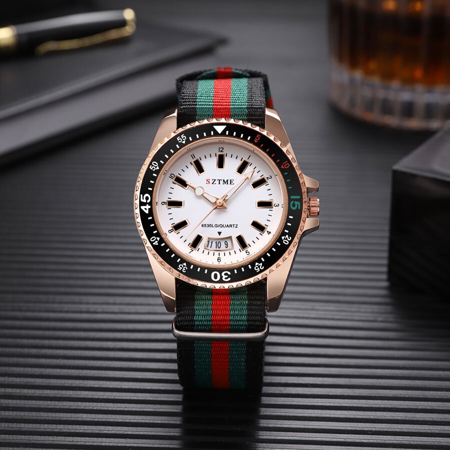 new fashionable men's nylon strap calendar watch, luxurious and simple business men's and women's night light quartz watch new fashionable men's nylon strap calendar watch, luxurious and simple business men's and women's night light quartz watch