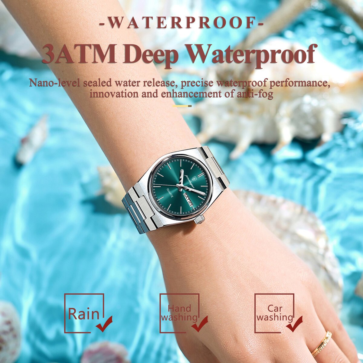 poedagar elegant watches for women waterproof luminous date week ladies watch quartz stainless steel woman's fashion wristwatch poedagar elegant watches for women waterproof luminous date week ladies watch quartz stainless steel woman's fashion wristwatch