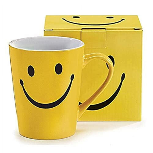 Smiley Happy Face 14 oz Stoneware Coffee Mug/Cup by burton + BURTON