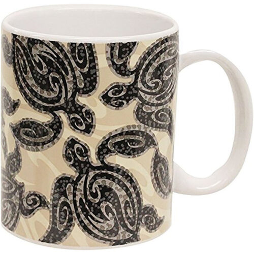Stoneware Coffee Mugs 2 Pack Tribal Honu Turtle 11 oz. by Islander