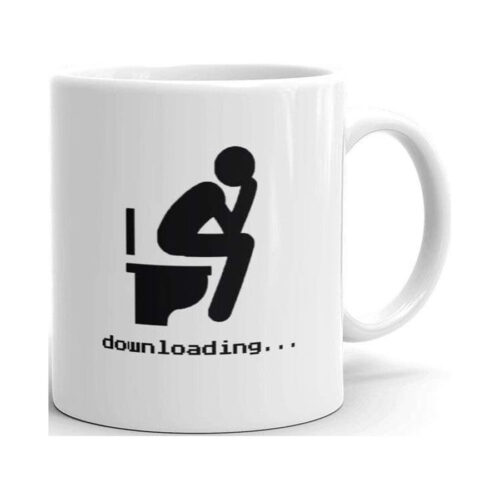 Downloading Funny Novelty Humor 11oz White Ceramic Glass Coffee Tea