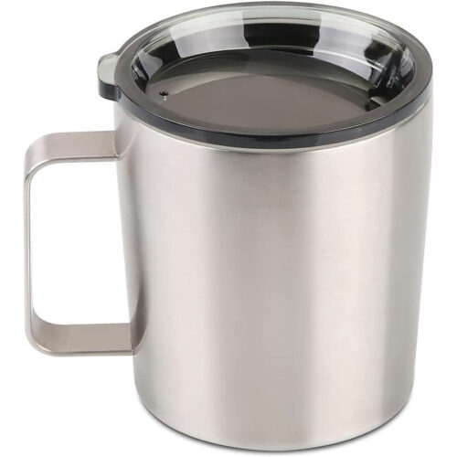 12 oz Insulated Coffee Mug with Lid Stainless Steel Double Wall by 12Oz Coffe Mug