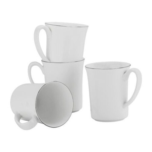 10 Strawberry Street Bone China Mugs - White (Set of 4) by 10 Strawberry Street
