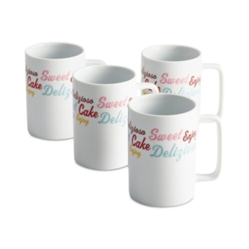 Cake Boss Set of 4 Icing & Quotes Porcelain Mugs by Cake Boss