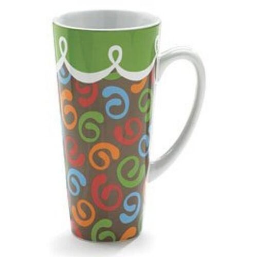 Colorful Swirl Design 16 Ounce Stoneware Coffee Mug by burton + BURTON