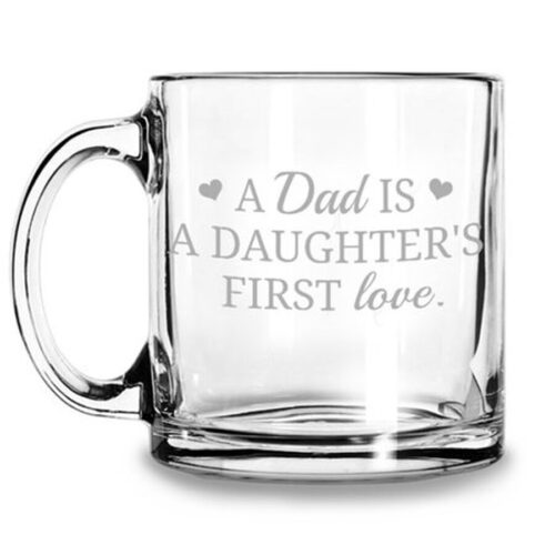 Jolly Mugs A Dad Is Daughter's First Love Funny Glass Coffee Mug by Jolly Mugs