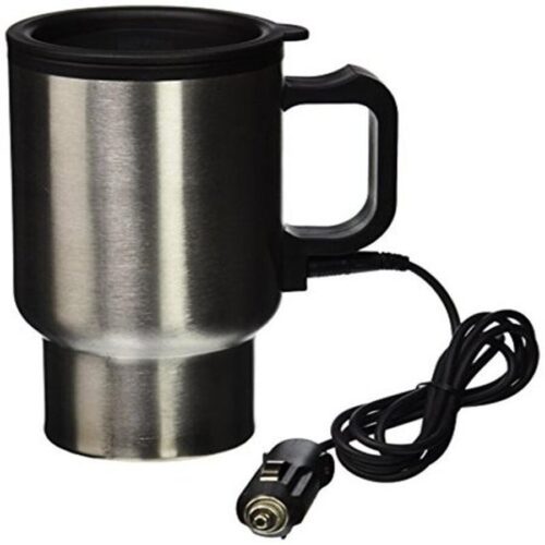 Travel Mug Stainless Steel Coffee with Car Lighter Plug Spill Proof